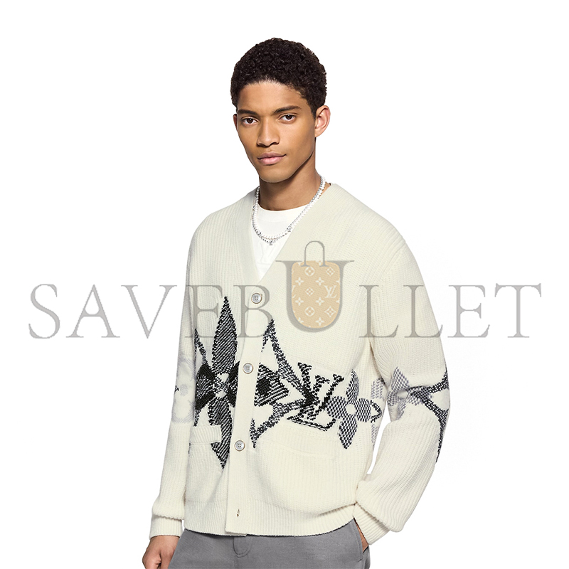 LOUIS VUITTON GRAPHIC KNITTED CARDIGAN 1AJBX7